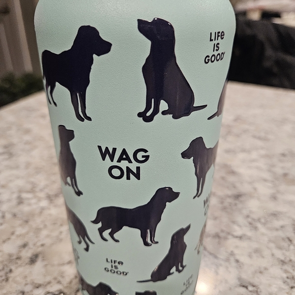 Life is Good 26oz "Wag On" Stainless Steel Insulated Water Bottle Brand NWT Nee - Picture 2 of 6